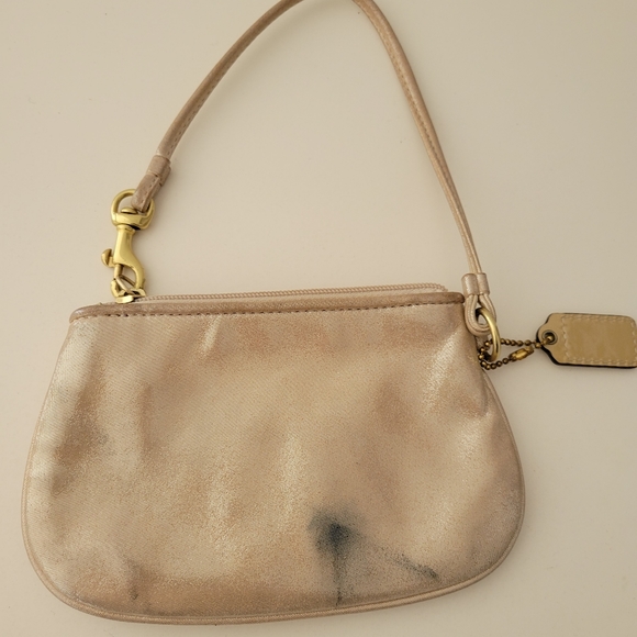 Coach champagne colored wristlet. - Picture 6 of 7
